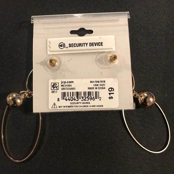 Double hoop earrings Gold tone - Picture 2 of 2